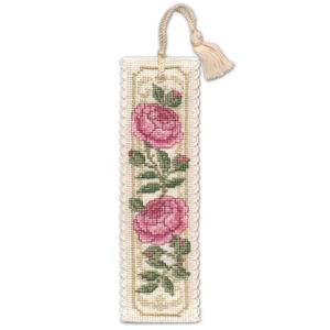 Damask Rose Cross Stitch Bookmark Kit