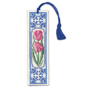 Delft Tulips Cross Stitch Bookmark Kit