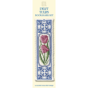Delft tulips wrapper bookmark
