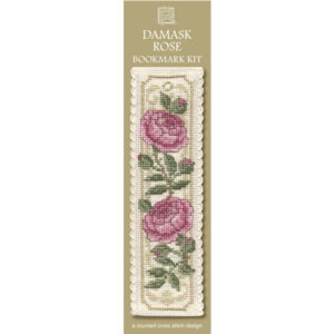damask rose wrapper bookmark