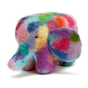 Needle Felting Patchwork Elephant Kit-0