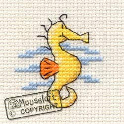 Tiddlers Cross Stitch Kits - Yellow Seahorse-0