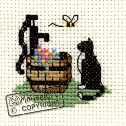 Stitchlets Cross Stitch Kits - Cat at Waterpump-0