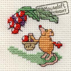 Stitchlets Cross Stitch Kits - Blackberrying Mouse-0
