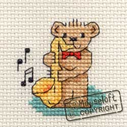 Stitchlets Cross Stitch Kits - Saxophone Teddy-0