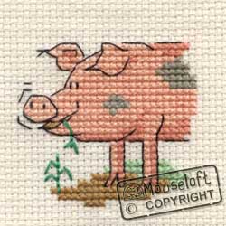 Stitchlets Cross Stitch Kits - Contented Pig-0
