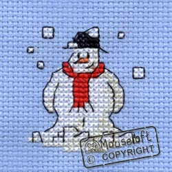 Christmas Cross Stitch Card Kit - Snowman-0