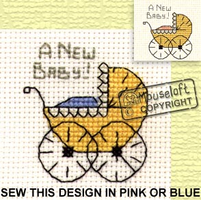 Occasions Cross Stitch Card Kit - Pram-0