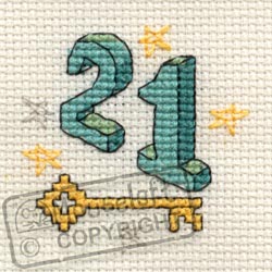 Occasions Cross Stitch Card Kit - Twenty One-0