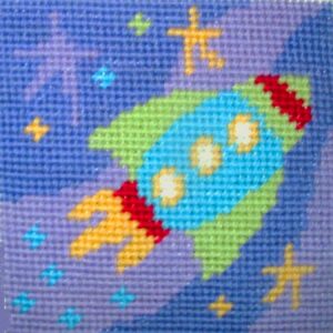 Children's Needlepoint Kit - Rocket-0