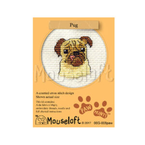 Pug Dog Mini Cross Stitch Kit