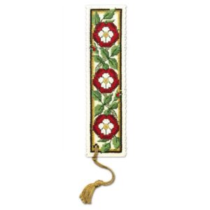 Heraldic Rose Cross Stitch Bookmark Kit