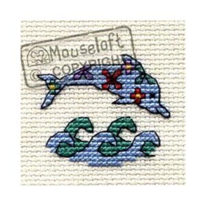 Stitchlets Cross Stitch Kits - Floral Dolphin