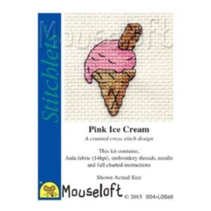 Stitchlets Cross Stitch Kits - Pink Ice Cream