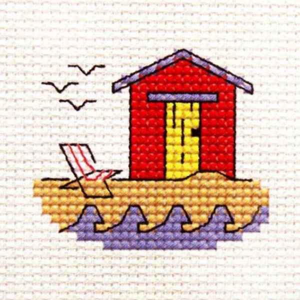 Stitchlets Cross Stitch Kits - Beach Huts
