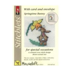 Bunny with Daffodils - Easter Cross Stitch Card Kit