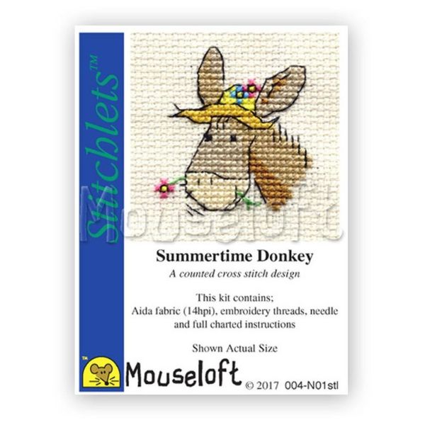 Stitchlets Cross Stitch Kits - Summertime Donkey