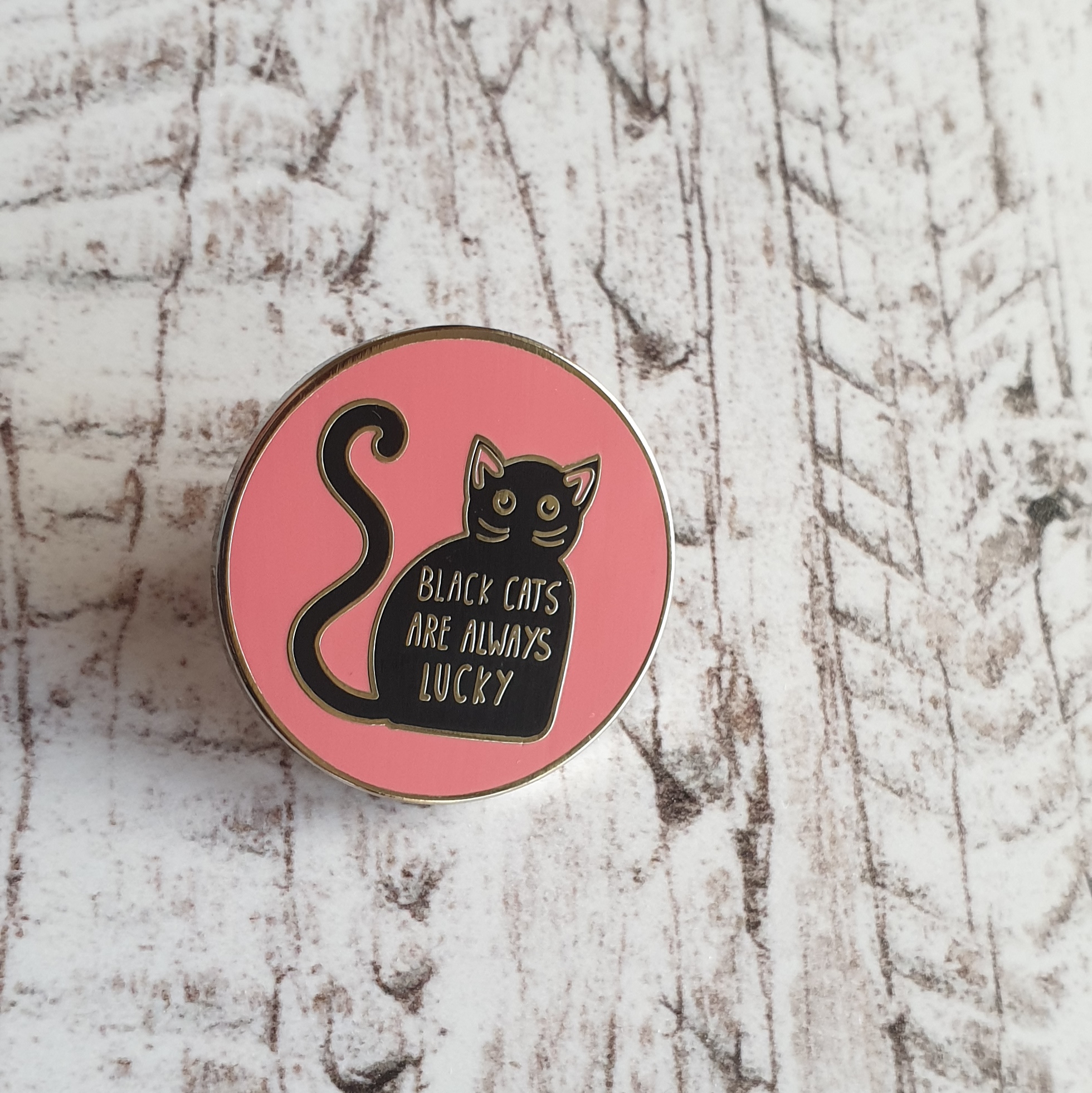 Black Cats Are Always Lucky Hard Enamel Pin - Image 4