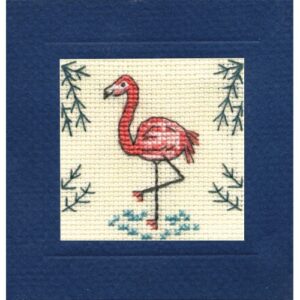 Flamingo Cross Stitch Card Kit