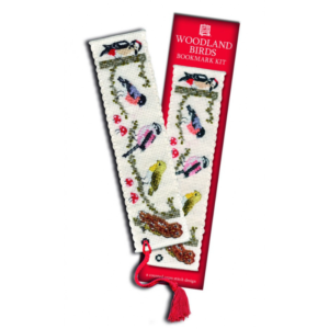 woodland birds cross stitch bookmark kit, cre8kits