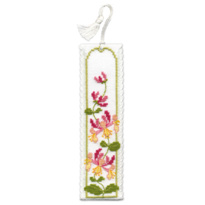 honeysuckle cross stitch bookmark kit, cre8kits