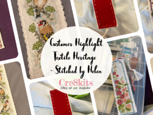 blog banner customer highlight textile heritage, stitched by helen, cre8kits