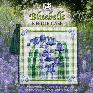 bluebells cross stitch needlecase kit, textile heritage, cre8kits
